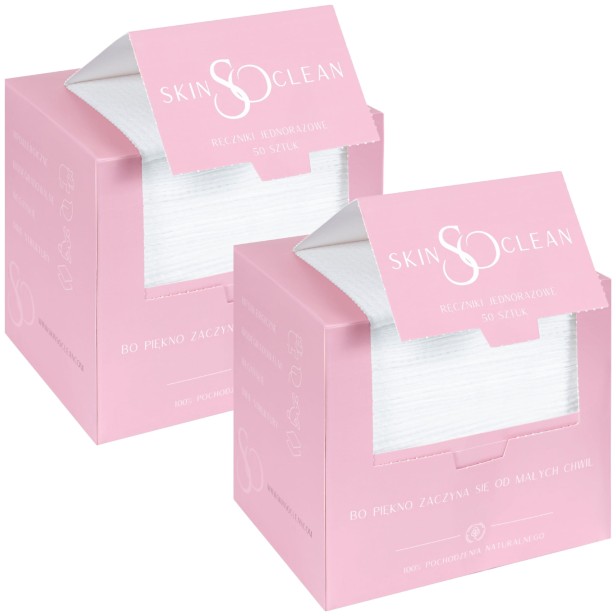 Zestaw ręczniki jednorazowe SkinSoClean 2x 50 sztuk