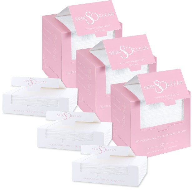 Zestaw ręczniki jednorazowe Skin So Clean 3x50 + 3x15